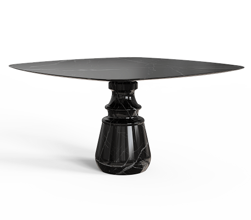 Obsidian Square Nero Marquina Dining Table