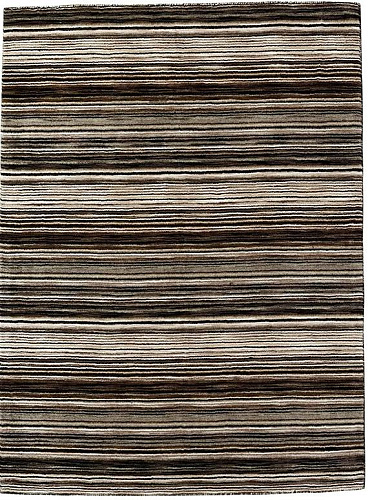 Hand Woven Beige Striped Rug