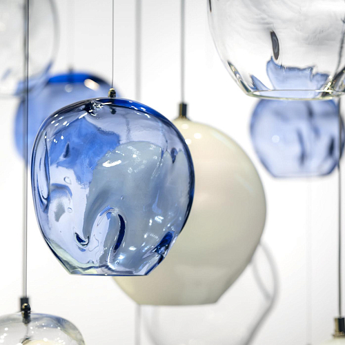 Blue Motion Murano Glass Chandelier