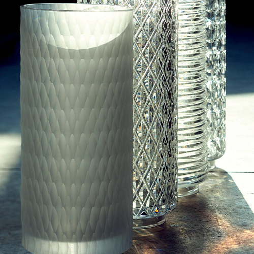 Hexagon Matte Italian Crystal Vase