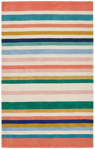 Striped Spectrum Blue Artisan Rug