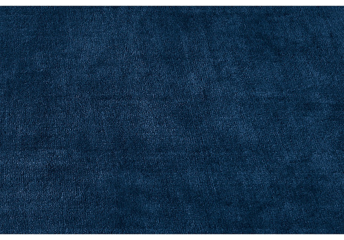 Plain Blue Viscose Hand-Loomed Rug