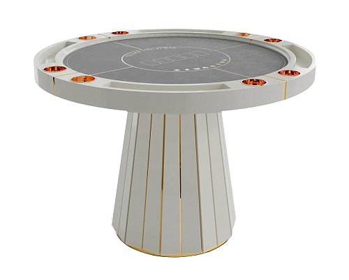 Regal White Poker Table