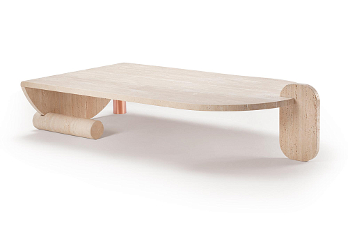 Playing Games Travertine Coffee Table