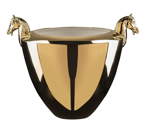 Horse Golden Vase
