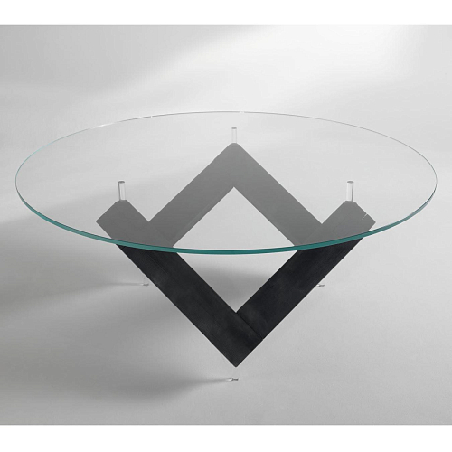 Wooden Table with Glass Top