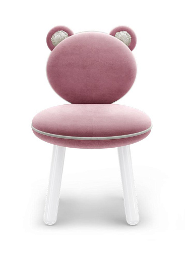 Fluffy Bear Pink Kids Chair