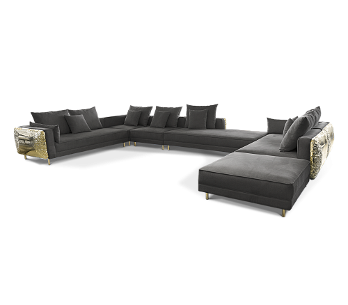 Imperia Black Modular Sofa