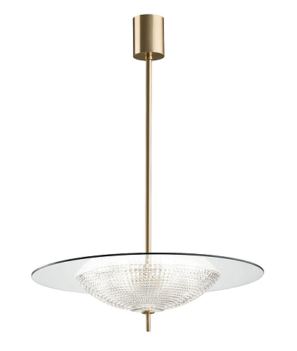 Contemporary Glass and Crystal Pendant Lamp