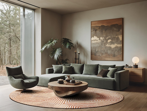 Indian Sand Round Rug