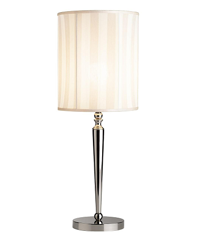 Elegant Table Lamp with English-Style Striped Fabric Shade
