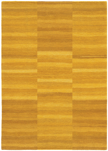 Hand-Knotted Yellow Line Rug