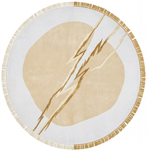 Lightning Crest Ivory Handcrafted Rug