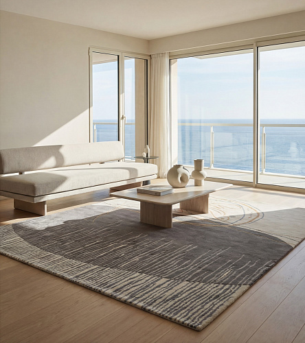 Archive Seal Dark Handcrafted Rug