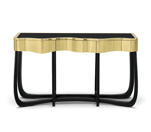 Serpentine Gold Console