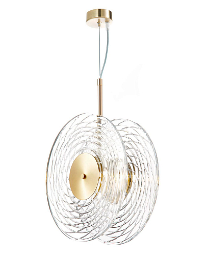 Ripple Double Crystal Disc Chandelie