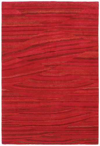Hand-Knotted Wool Red Rug