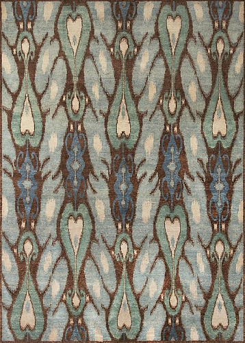 Ikat Hand Woven Wool Rug