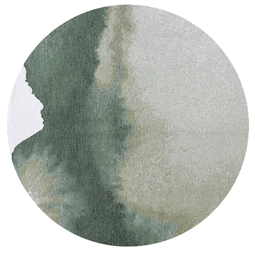 Palm Green Round Rug