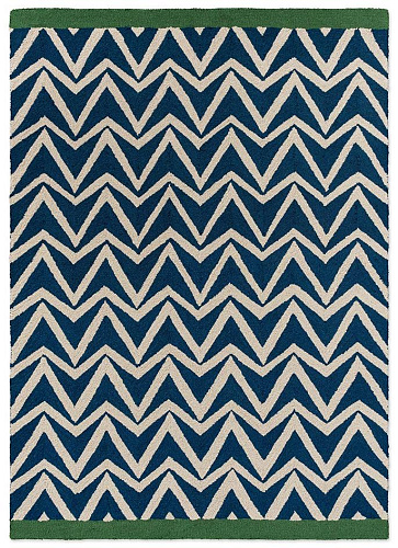 Blue Flat Weave Outdoor Rug