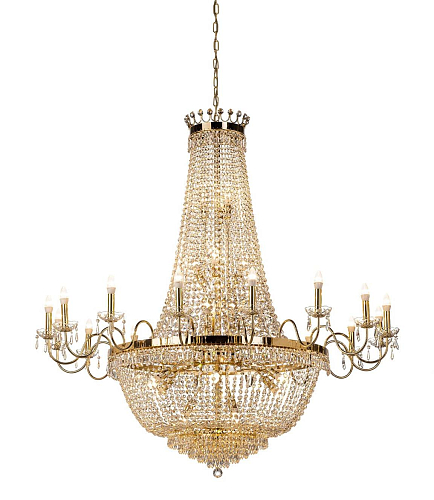 Luxury Crystal Chandelier in Soft Gold Finish