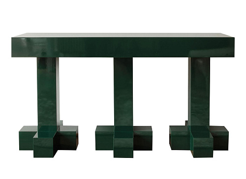 Glossy Green Console Table