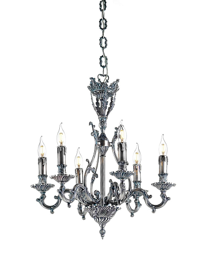 Classic Chandelier in Blue Silver Finish