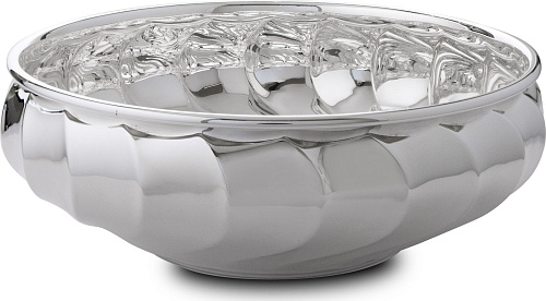 Twisted Silver-Plated Bowl