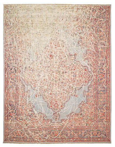 Faded effect Hand Knotted Vintage Rug
