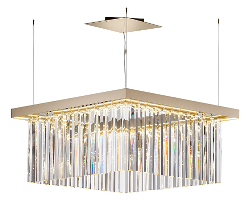 Small Rhomubs Transparent Glass Chandelier