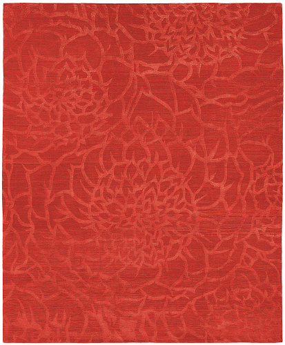 Hand-Woven Bud Red Rug