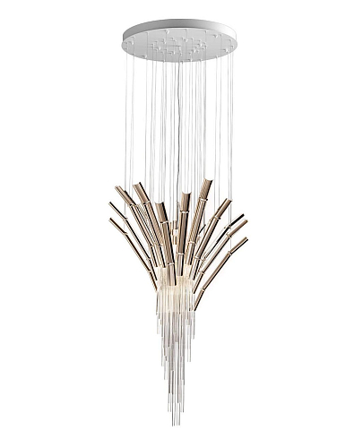 Modern Bamboo Style Cascade Chandelier