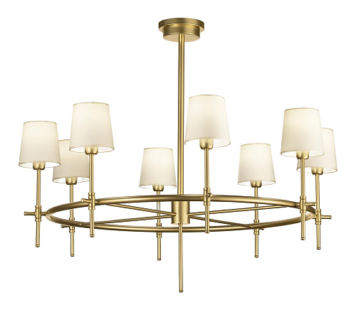 Circular Chandelier in Antique Gold Finish