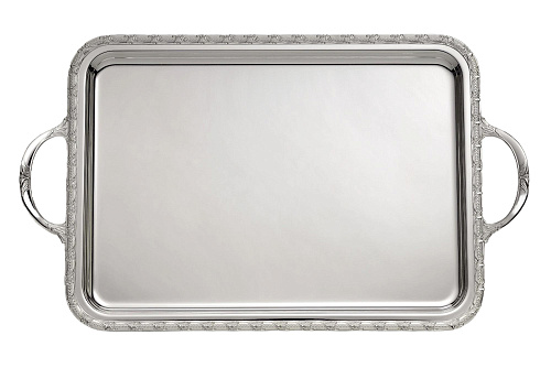Royal Silver Rectangular Tray with Handles