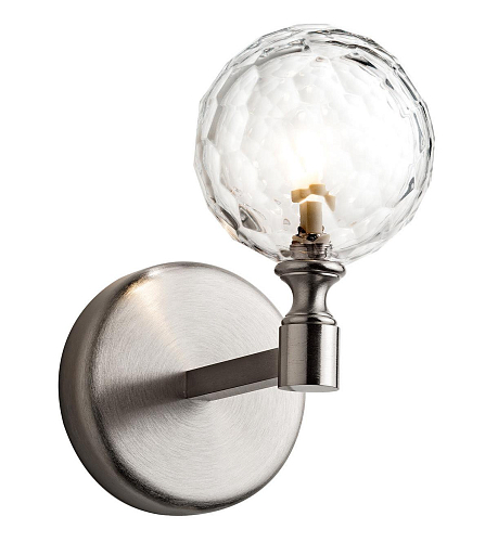 Brushed Nickel Florentine Crystal Wall Lamp
