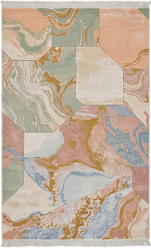 Pastel Collage Handcrafted Rug