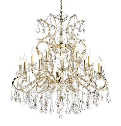 Mariateresa 18-Light Crystal Chandelier Gold Finish