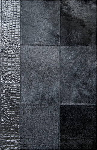 Angelina Black Cowhide Rug