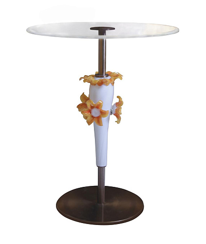 Side Table with Murano Glass Top