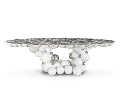 Orbit White Luxe Dining Table