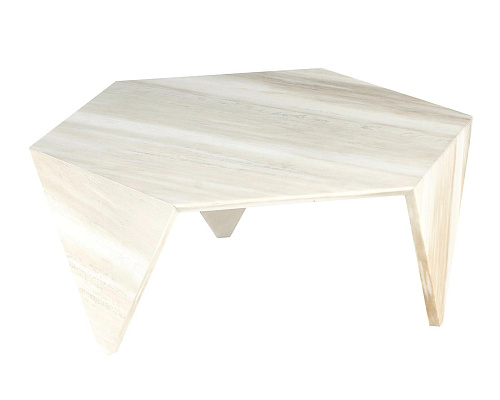 Ruche White Marble Coffee Table