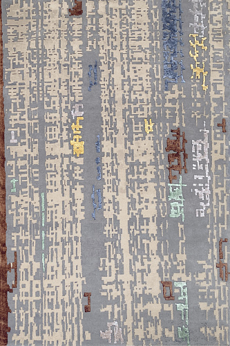 Net Wool & Viscose Hand-Knotted Rug