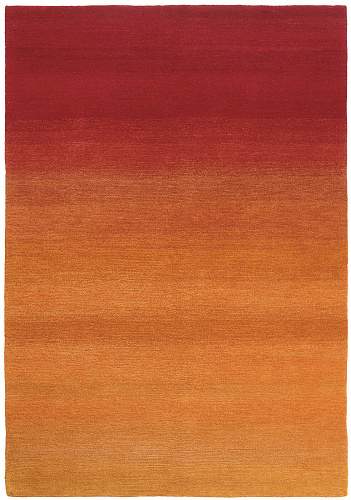 Gradient Hand-Knotted Orange Rug