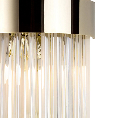 Gold Triedro Glass Rain Wall Sconce