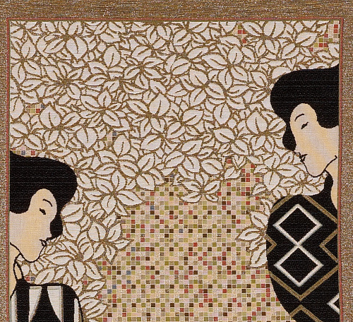 Lady in Klimt Style Tapestry