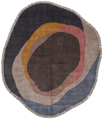 Organic Orbit Midnight Handcrafted Rug