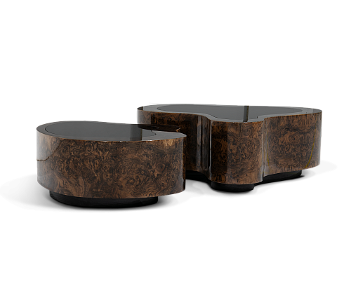 Crest Walnut Coffee Table Set