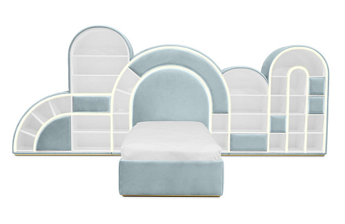 Bubblegum Marshmallow Blue Bed