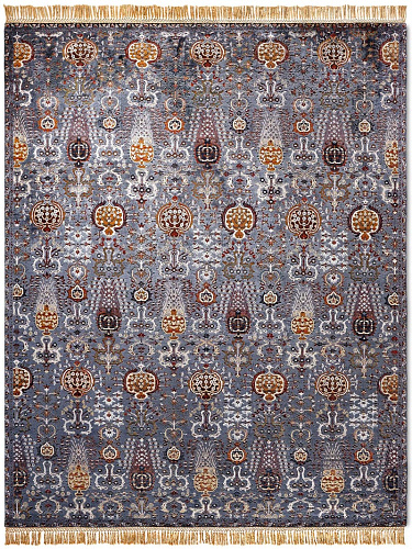 Isfahan Charcoal Hand-Woven Rug