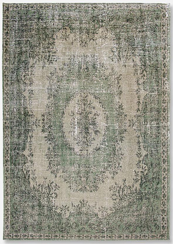 Vintage Medallin Green Rug